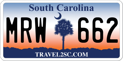 SC license plate MRW662