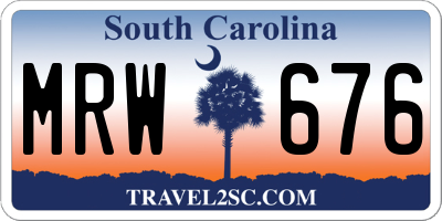 SC license plate MRW676