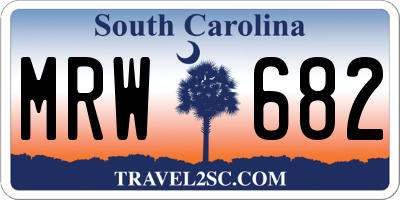 SC license plate MRW682