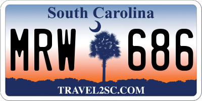 SC license plate MRW686