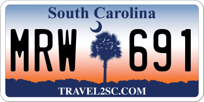 SC license plate MRW691