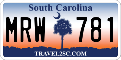 SC license plate MRW781