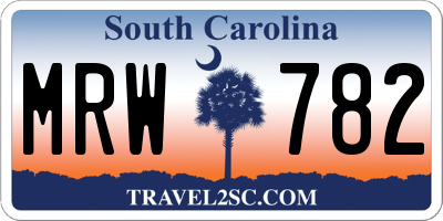 SC license plate MRW782