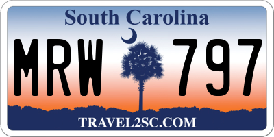 SC license plate MRW797