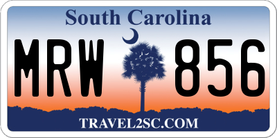 SC license plate MRW856