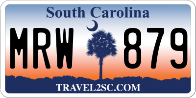SC license plate MRW879