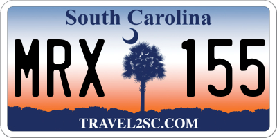 SC license plate MRX155