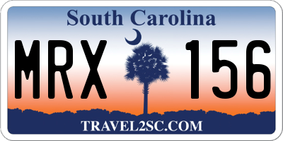 SC license plate MRX156