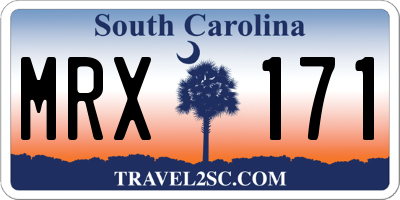 SC license plate MRX171