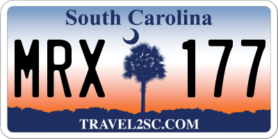 SC license plate MRX177