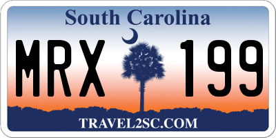 SC license plate MRX199