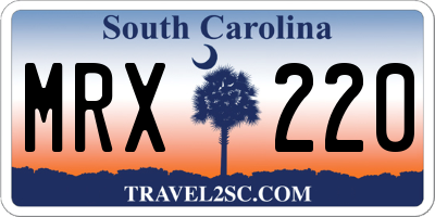 SC license plate MRX220