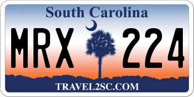 SC license plate MRX224