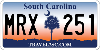SC license plate MRX251