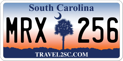 SC license plate MRX256