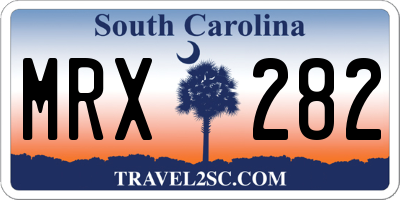 SC license plate MRX282