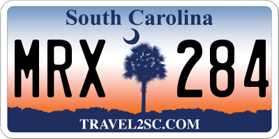 SC license plate MRX284