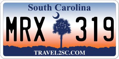 SC license plate MRX319