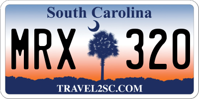 SC license plate MRX320