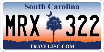 SC license plate MRX322