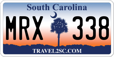SC license plate MRX338