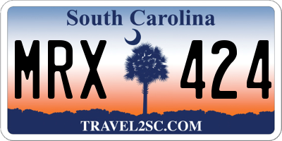 SC license plate MRX424