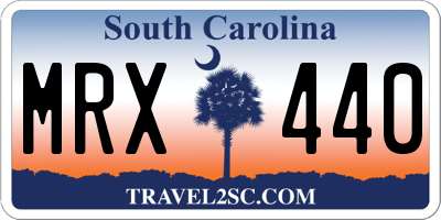 SC license plate MRX440