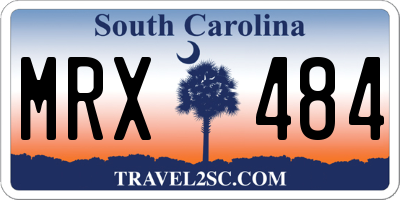 SC license plate MRX484