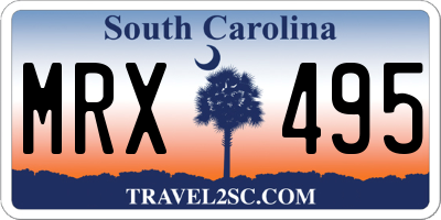 SC license plate MRX495