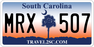 SC license plate MRX507
