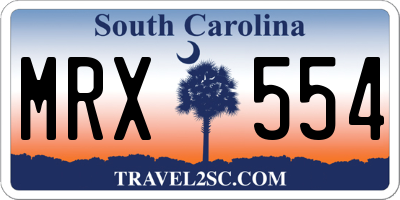 SC license plate MRX554