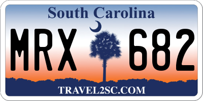 SC license plate MRX682