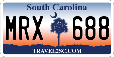 SC license plate MRX688