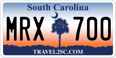 SC license plate MRX700