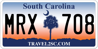 SC license plate MRX708
