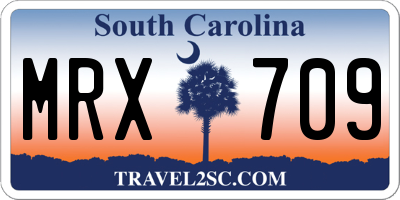 SC license plate MRX709