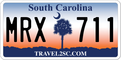 SC license plate MRX711