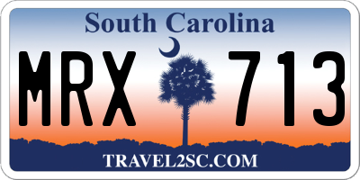 SC license plate MRX713