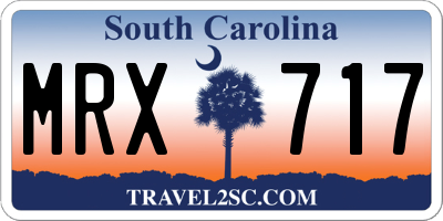SC license plate MRX717