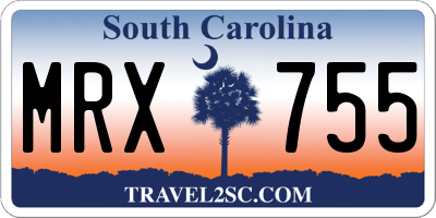 SC license plate MRX755