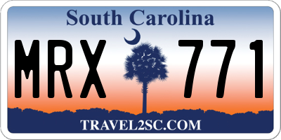 SC license plate MRX771