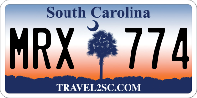 SC license plate MRX774