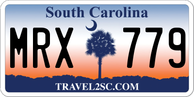 SC license plate MRX779