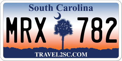 SC license plate MRX782