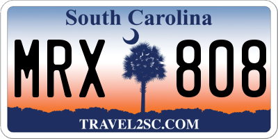 SC license plate MRX808