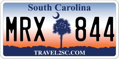 SC license plate MRX844