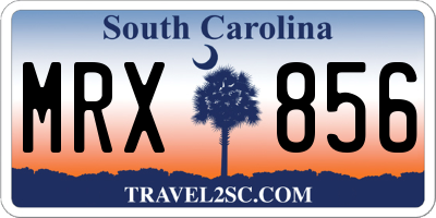 SC license plate MRX856