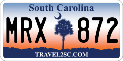 SC license plate MRX872