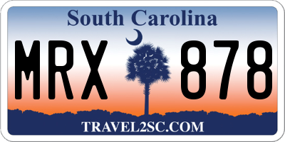 SC license plate MRX878