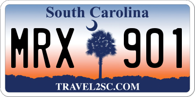 SC license plate MRX901
